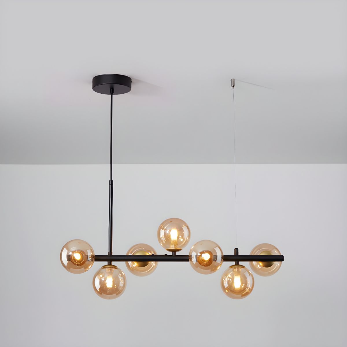 Aurelia Globe Chandelier - Modern Crystal Glass Pendant Light Fixture for Dining Room, Living Room, Bedroom & Foyer | Elegant Ceiling Lighting Decor for Home & Office