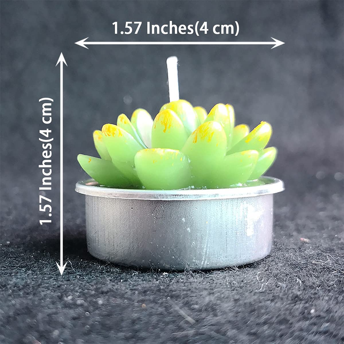 12Pcs Succulent Cactus Tealight Candles for Home Decor & Weddings