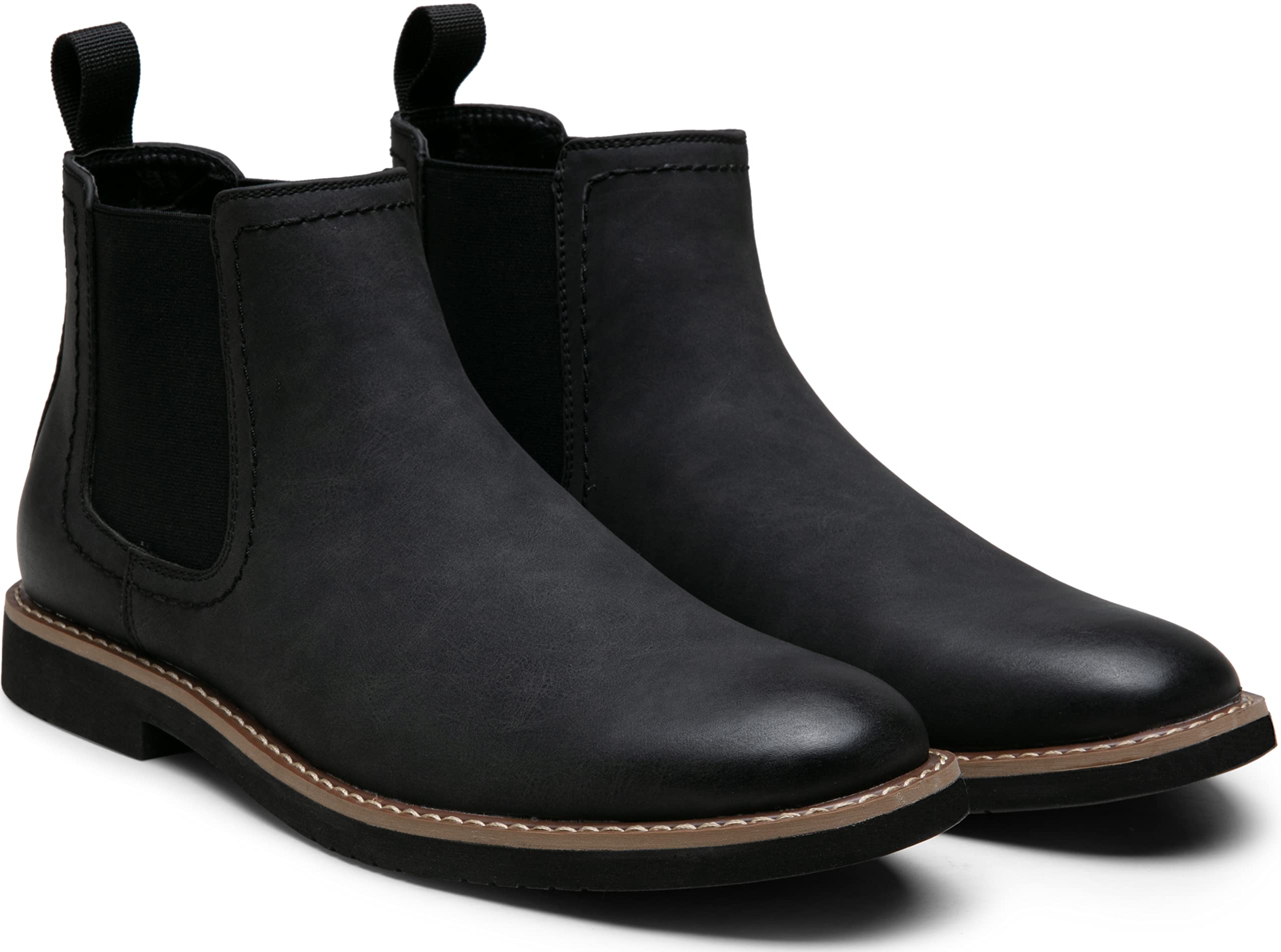 Vostey Men's Chelsea Boots - Classic Black Slip-On Ankle Dress Boots for Casual & Formal Wear | Perfect for Office, Parties & Everyday Outfits