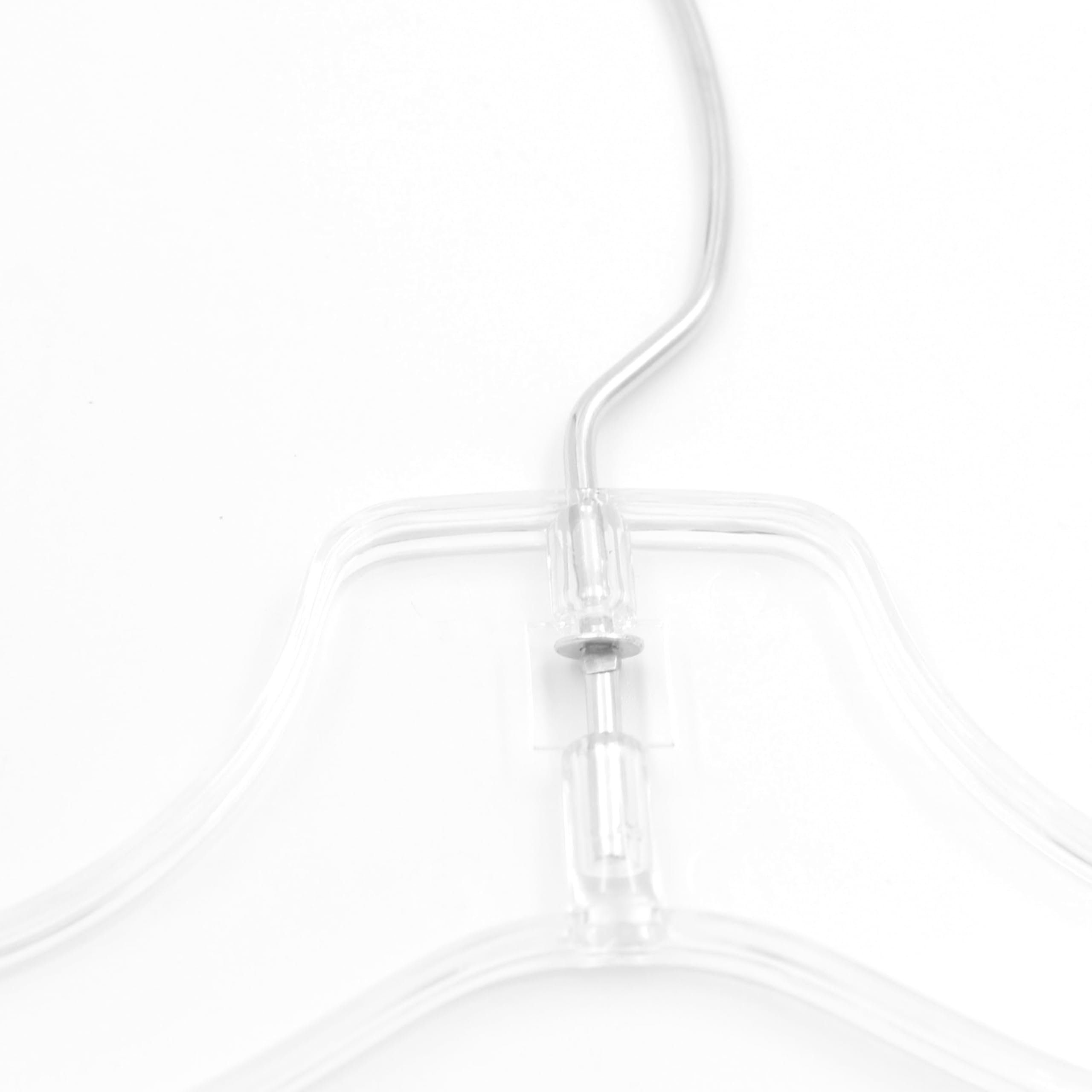 SSWBasics 14 Inch Clear Plastic Junior Dress Hangers - Pack of 100 | Durable Kids Clothes Hangers for Wardrobe Organization | Slim Space-Saving Hangers for Closet & Retail Display | Perfect for Children's Clothing Stores & Home Use