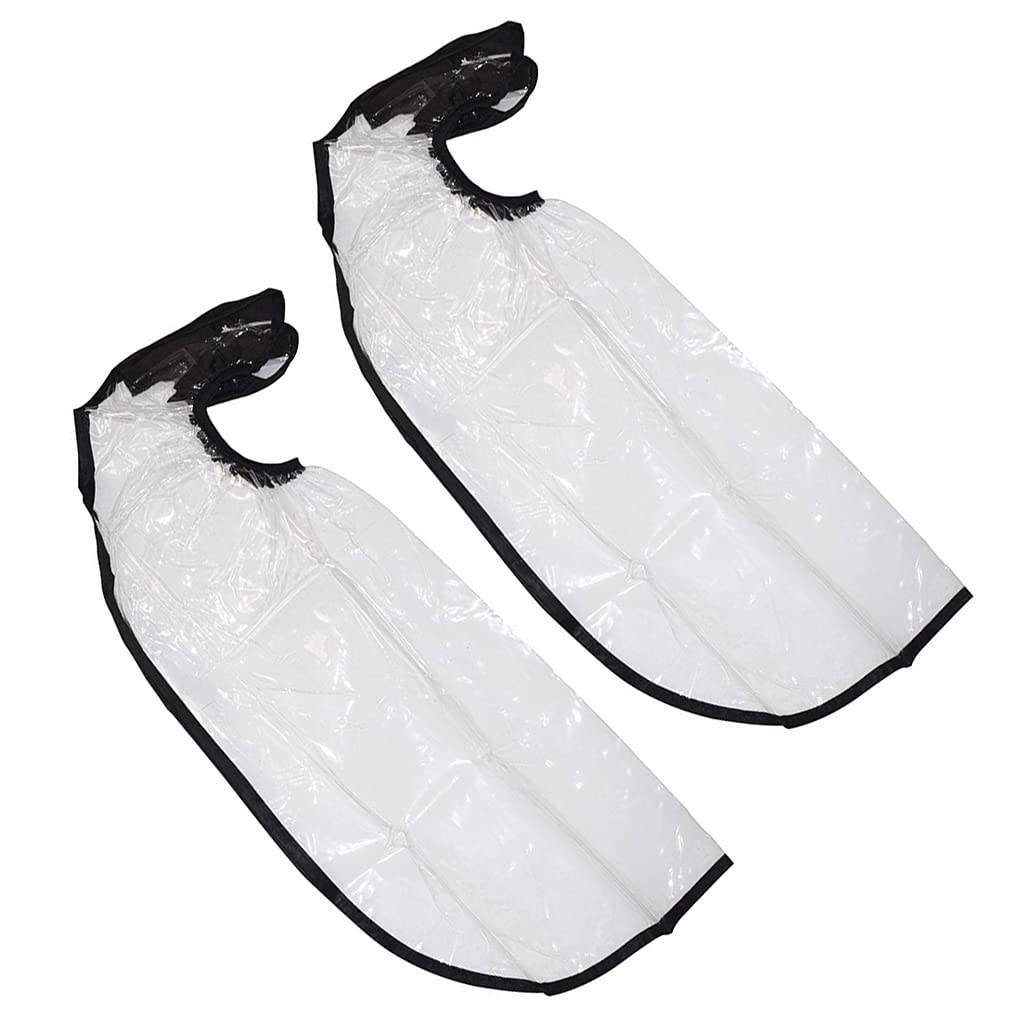 HZFLY 2 Pack Hair Washing Funnel and Apron Set for Upright Hair Washing - Clear Waterproof Hair Dye Cape for Salon & Home Use - Elderly & Disabled Care - Perfect for Bedridden Patients & Shower Chairs