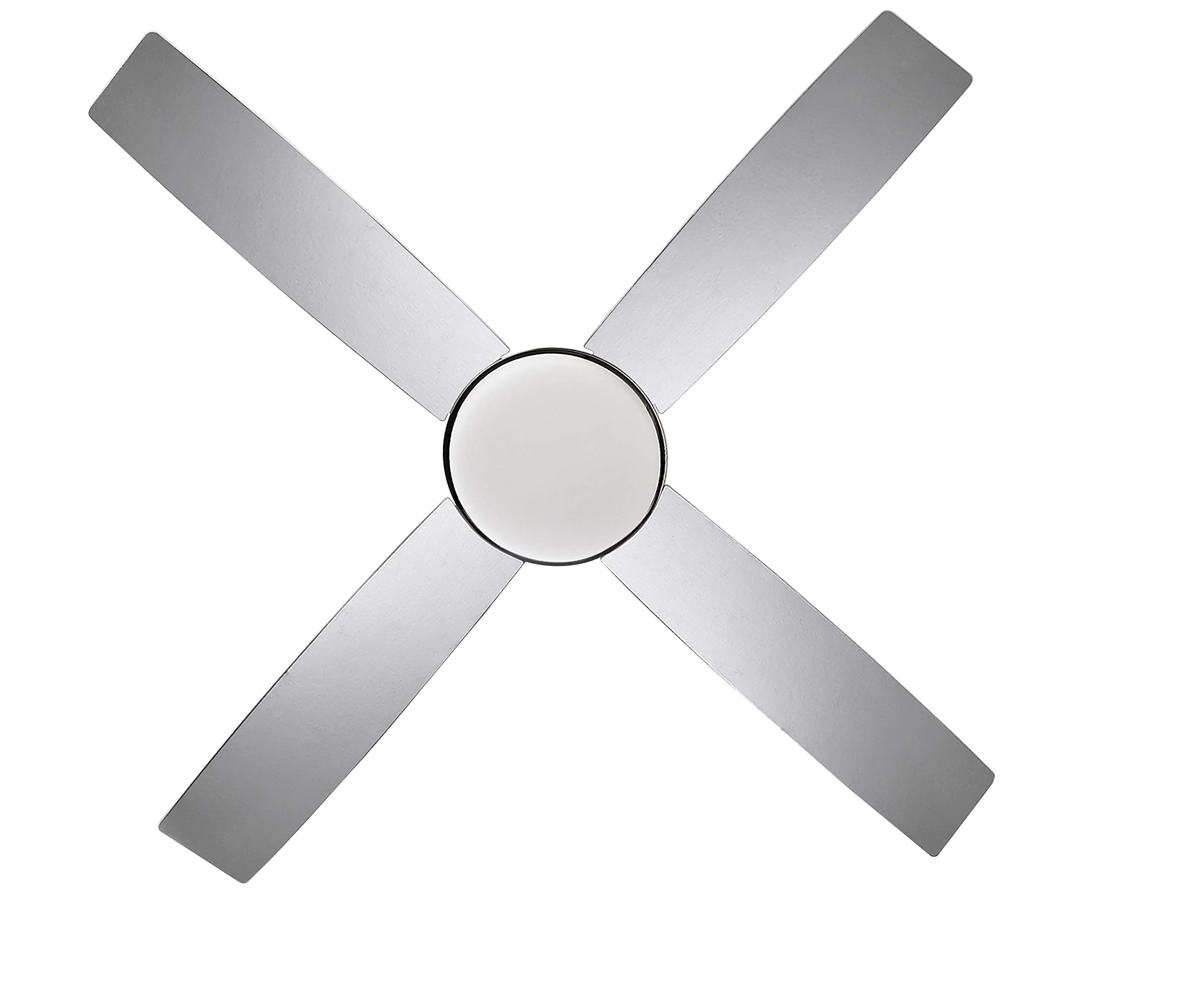 Design House 157354 Cali 52-Inch LED Ceiling Fan in Brushed Nickel - Energy Efficient Modern Ceiling Fan with Remote Control & Dimmable Lights - Perfect for Living Room, Bedroom, or Outdoor Patio