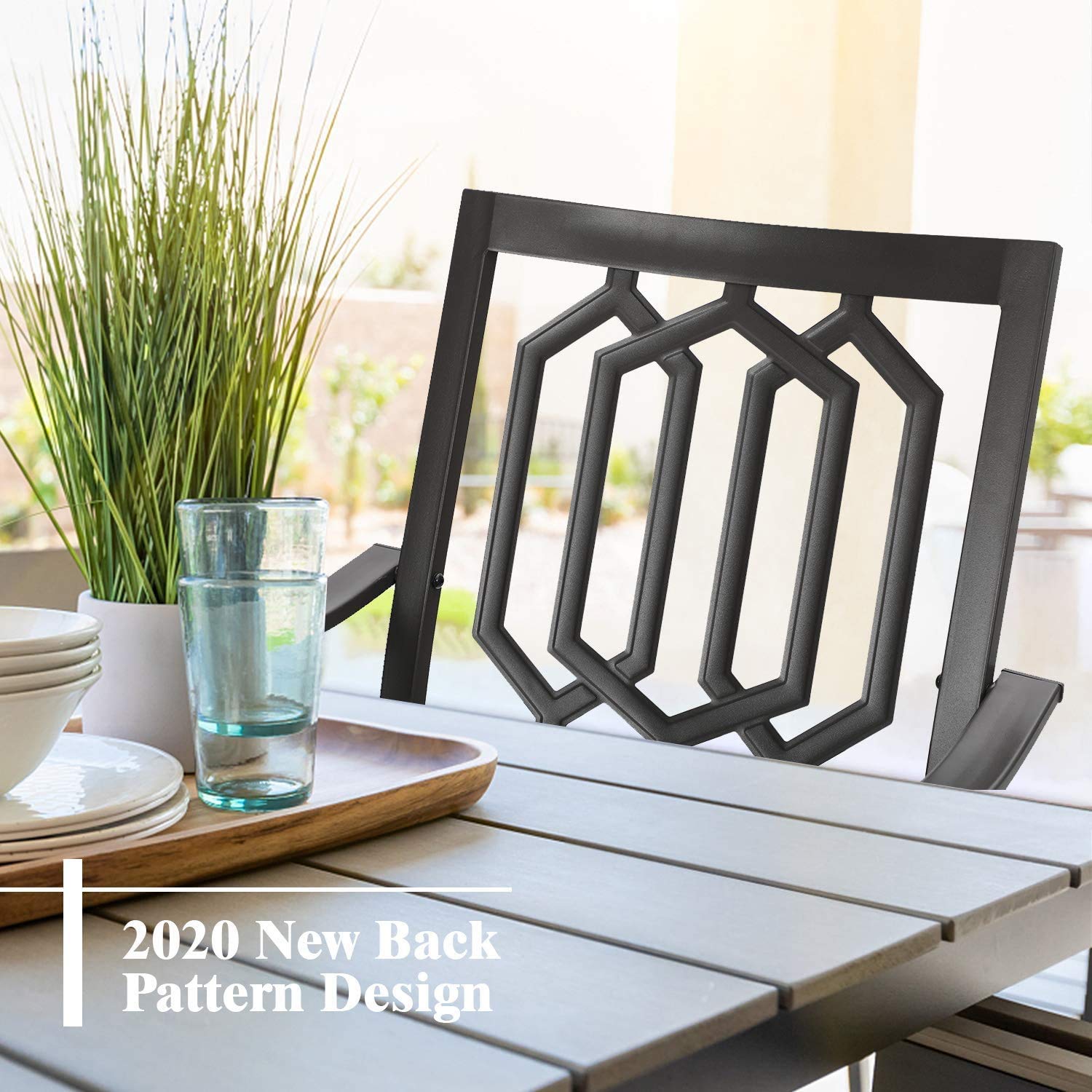 PHI VILLA 5-Piece Outdoor Patio Dining Set - 37