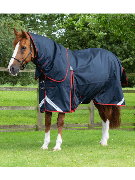 Premier Equine Buster 420g Turnout Rug with Classic Neck Cover - Heavyweight Horse Blanket for Winter Pasture & Stable Use
