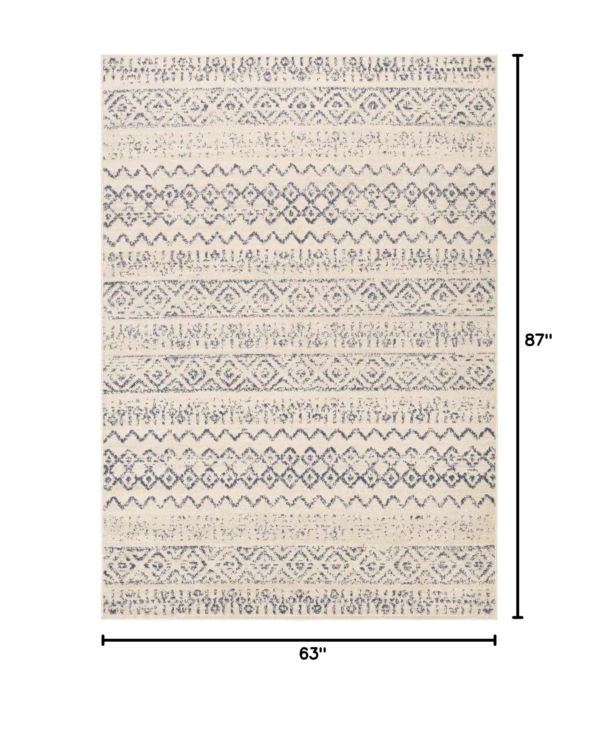 Mark&Day 5x7 Modern Wheat Area Rug - Soft Orange Brown Briar Carpet for Living Room, Bedroom, Kitchen - Non-Slip & Durable (5'3