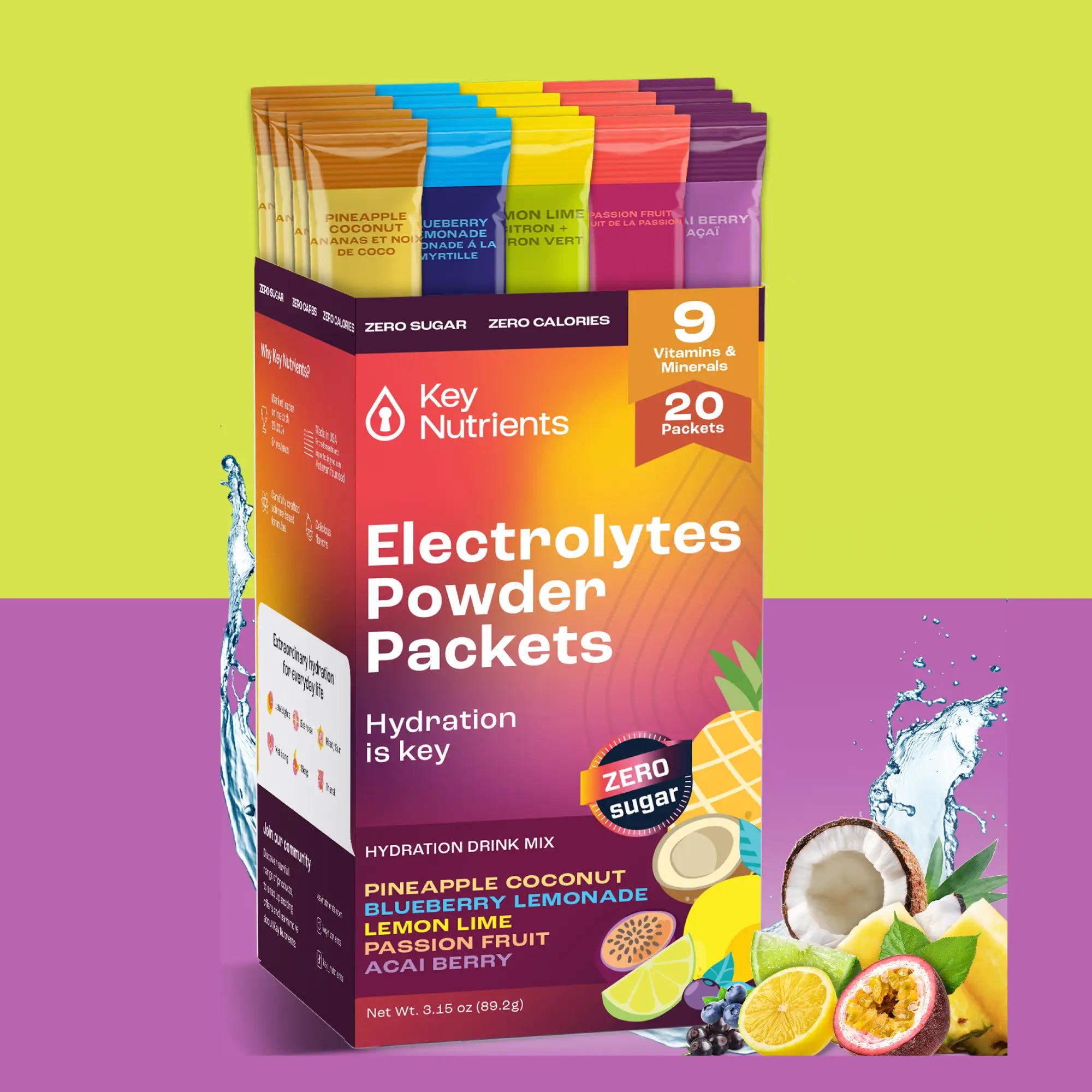 Electrolyte Recovery Plus Powder Travel Packets - Hydration Boost for Athletes & Travelers - Perfect for Workouts, Hiking & Post-Workout Recovery