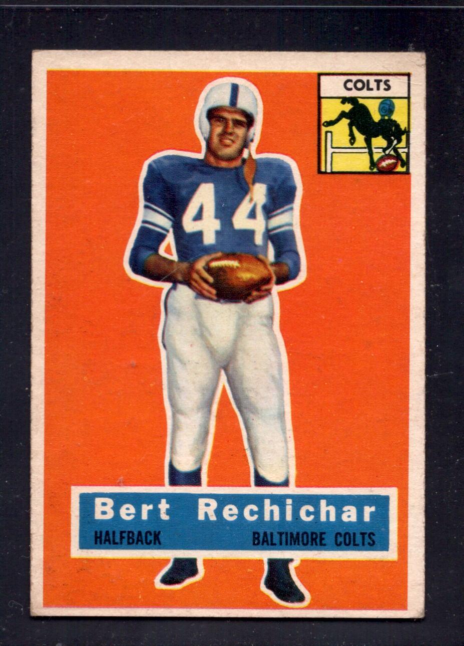 1956 Topps #84 Bert Rechichar Baltimore Colts Vintage Football Card - Perfect for Collectors, Sports Memorabilia Displays & NFL History Enthusiasts