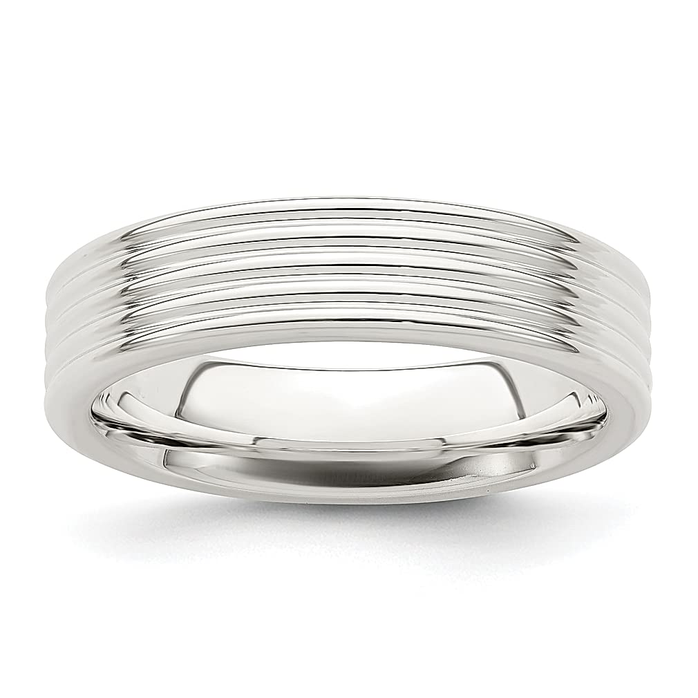 925 Sterling Silver 5mm 5 Row Stackable Wedding Band Ring - Size 10 Elegant Women's Jewelry Gift for Anniversary, Engagement & Special Occasions | Perfect for Bridal Sets, Stacking Rings & Everyday Wear