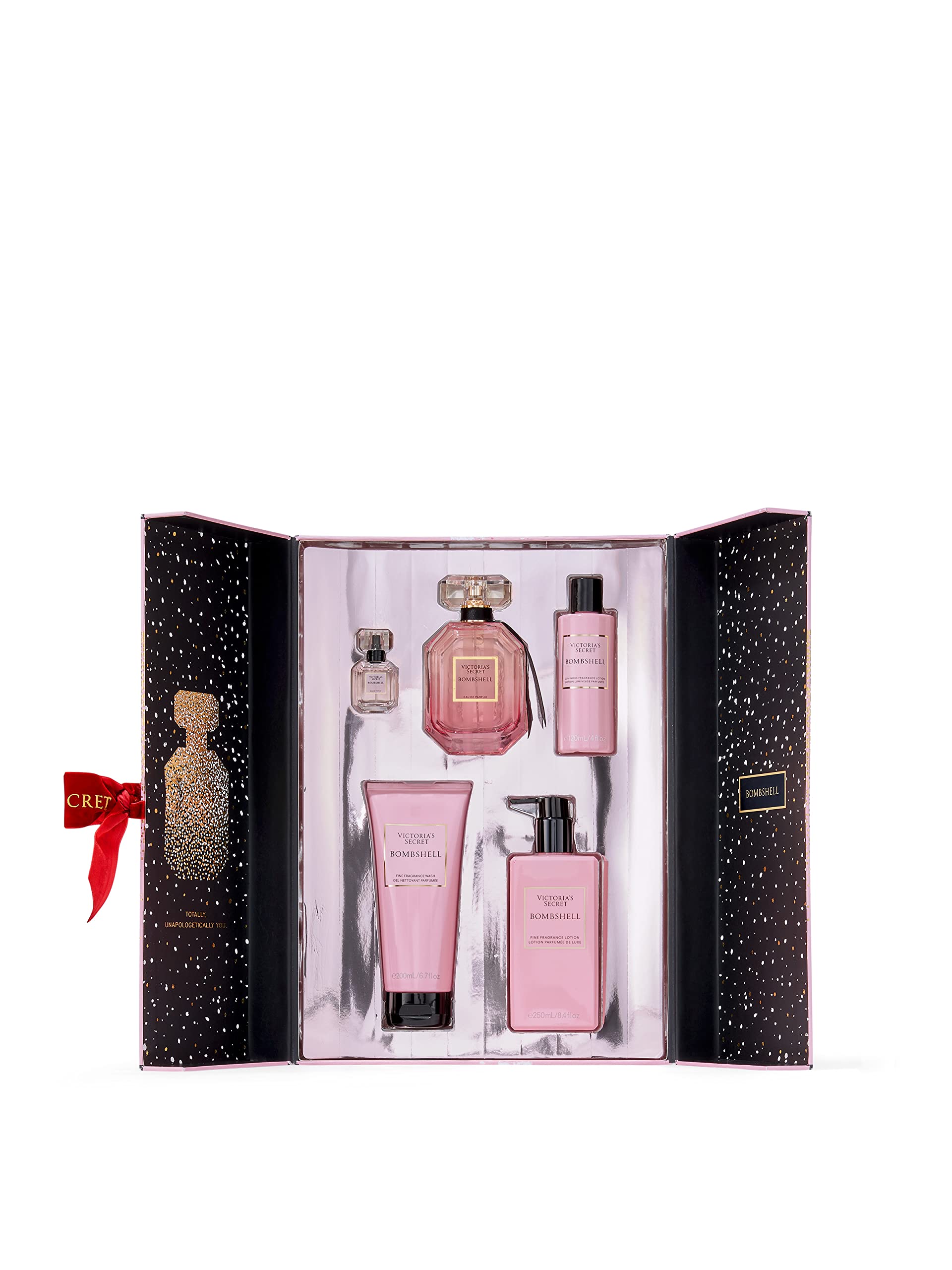 Victoria's Secret Bombshell Eau de Parfum Gift Set - 5 Piece Fragrance Collection with 3.4 oz Perfume, Body Wash & Lotion | Perfect for Valentine's Day Gifts, Birthday Presents & Self-Care Pampering