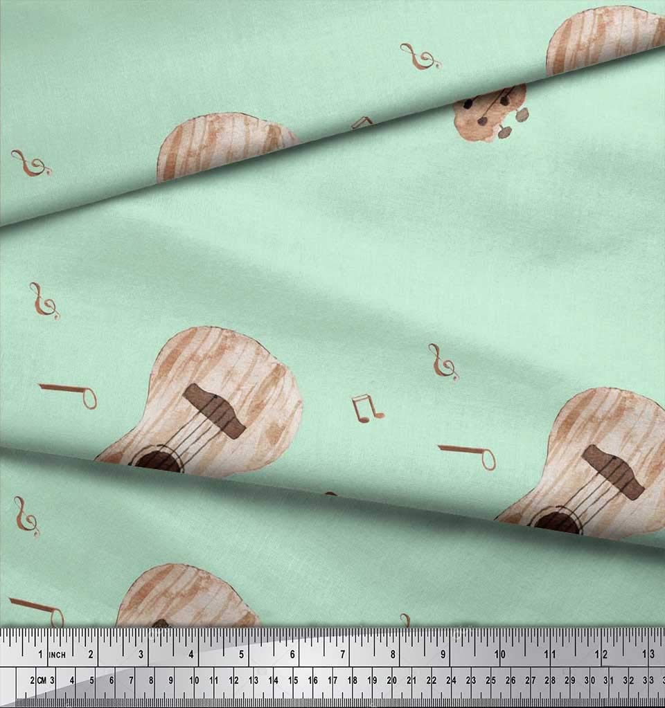 Soimoi Moss Georgette Brown Fabric by The Yard - 42 Inch Wide Printed Fabric for Dresses, Curtains & Musical Instrument Cases - Premium Apparel & Home Decor Material
