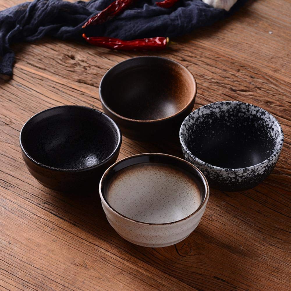 Premium Black Striped Ceramic Rice Bowl - Durable Household Tableware for Rice, Soup & Noodles | Ideal for Asian Cuisine, Daily Meals & Restaurant Use