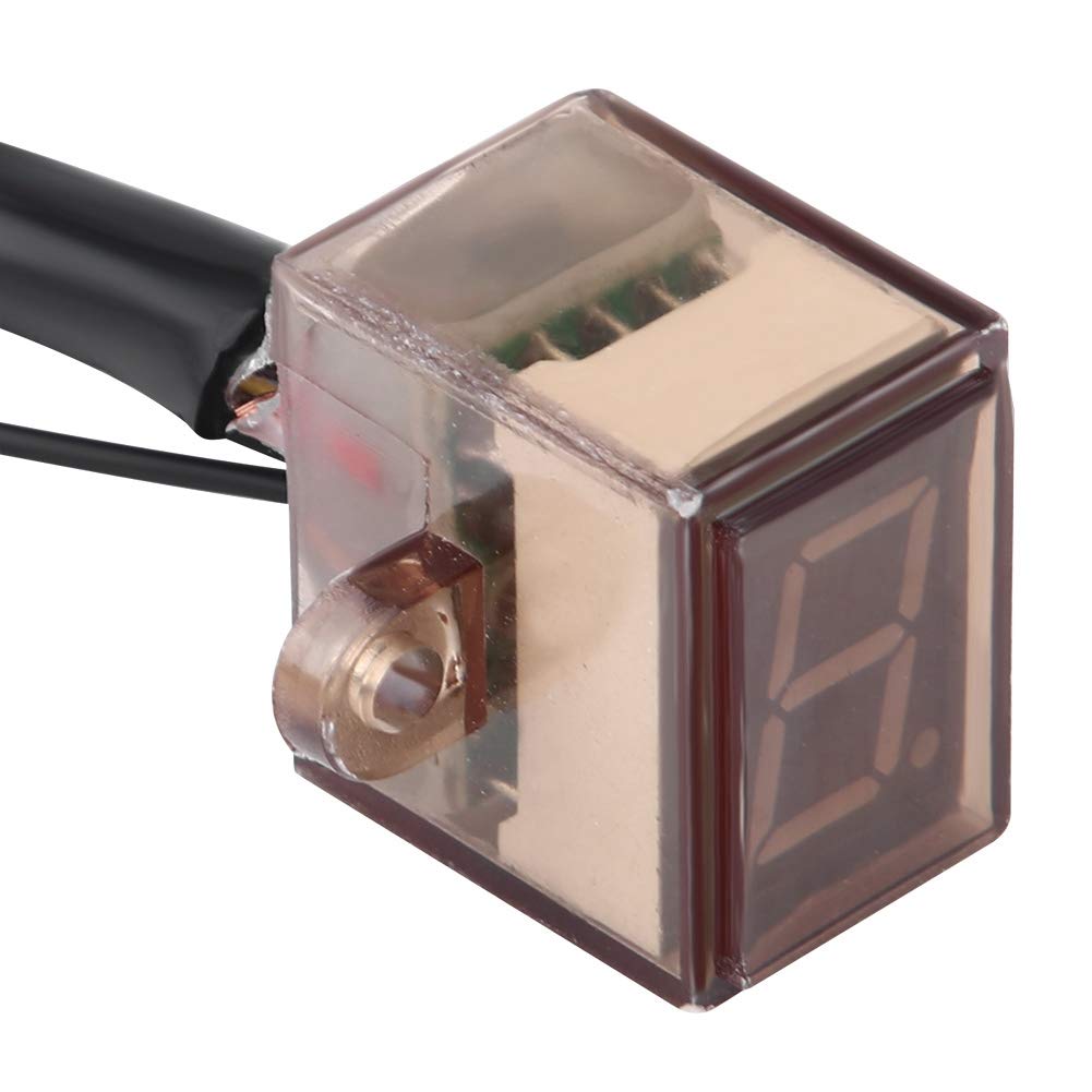 Universal 6-Speed Digital Motorcycle Gear Shift Indicator - LED Display with Sensor for Smooth Gear Changes - Perfect for Street Bikes, Cruisers & Touring Motorcycles