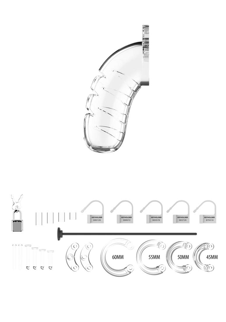 Silicone Cock Cage with Urethral Sound - 4.5 Inch Chastity Device for Men, Comfortable & Adjustable BDSM Toy for Couples Play, Bondage Gear for Roleplay & Teasing Scenes