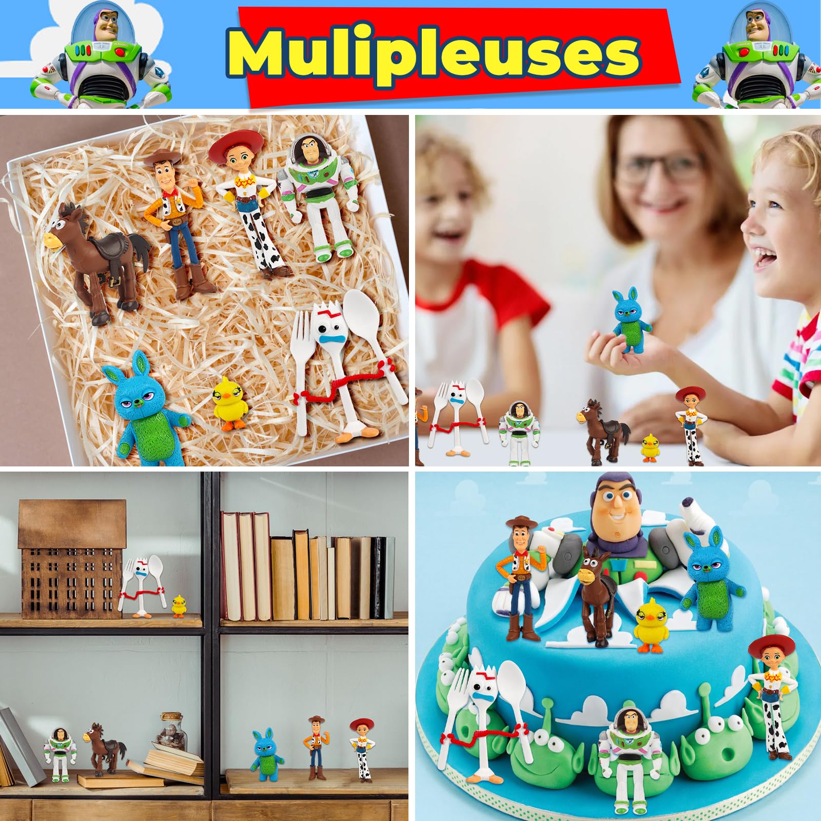 7-Piece Cake Topper Set - Cartoon Figures for Birthday Cake Decorations | Kids & Adult Party Supplies | Perfect for Birthday Cakes, Cupcakes, and Dessert Displays
