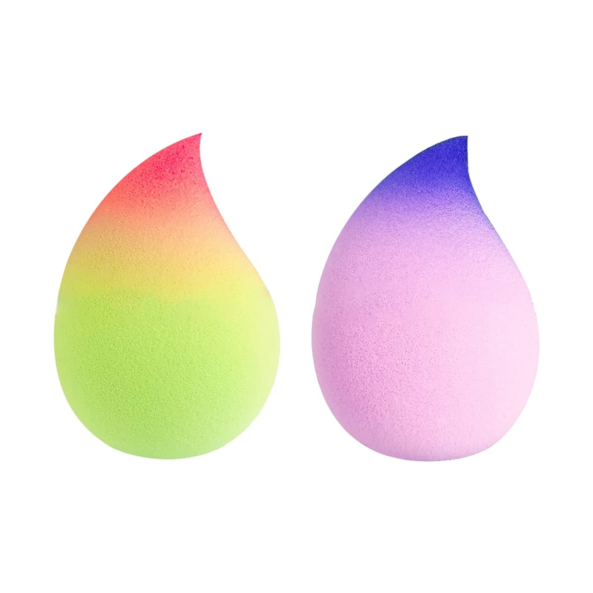 Latex-Free Flame Shape Makeup Sponge Blender - 2 Pack Gradient Beauty Sponges for Liquid Foundation & Creams | Perfect for Flawless Blending & Airbrush Finish
