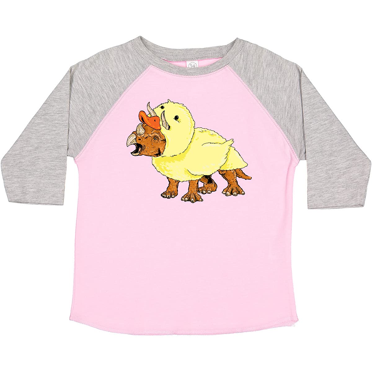 Inktastic Easter Duck Triceratops Toddler T-Shirt - Cute Dinosaur Graphic Tee for Boys & Girls - Perfect for Easter, Birthday & Playdates