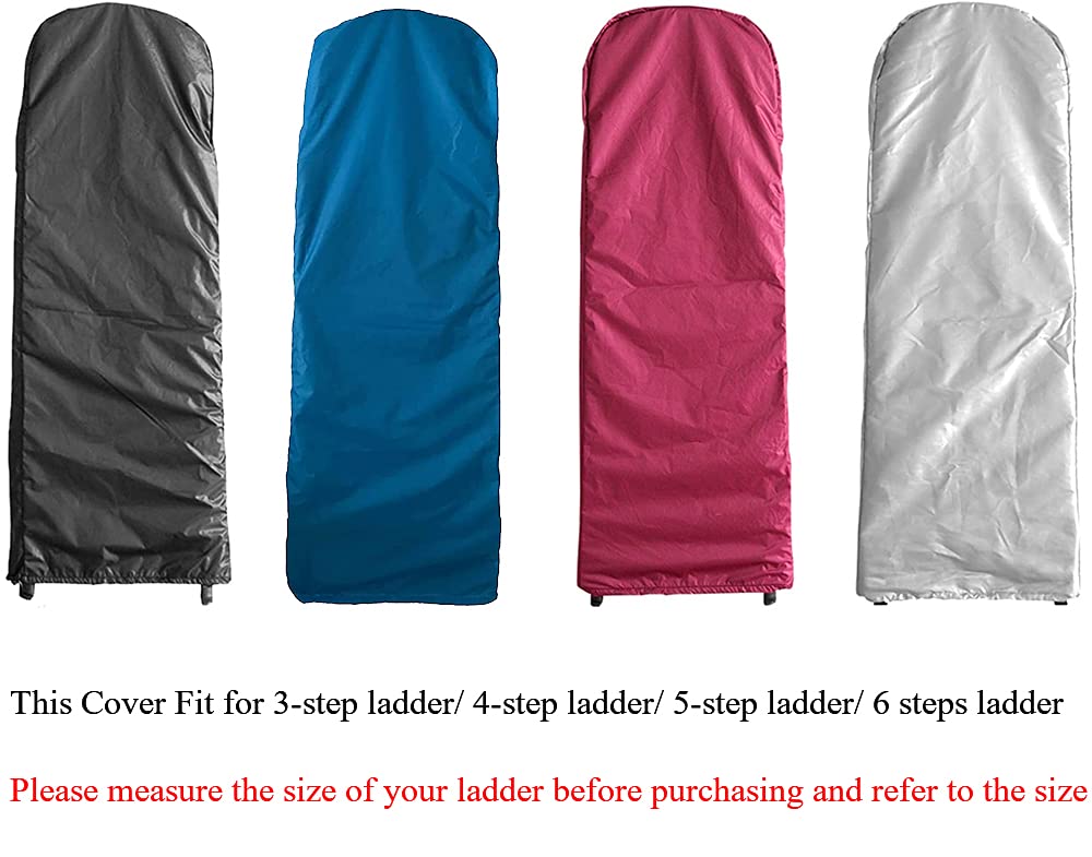 **Dustproof Folding Ladder Cover for Indoor & Outdoor Use - Silver Storage Bag Protector for Patio, Garden, Household Step Ladder & Furniture - Waterproof & Durable Dust Cover**    *(Perfect for protecting folding ladders, patio furniture, and garden tools from dust, rain, and UV damage.)*