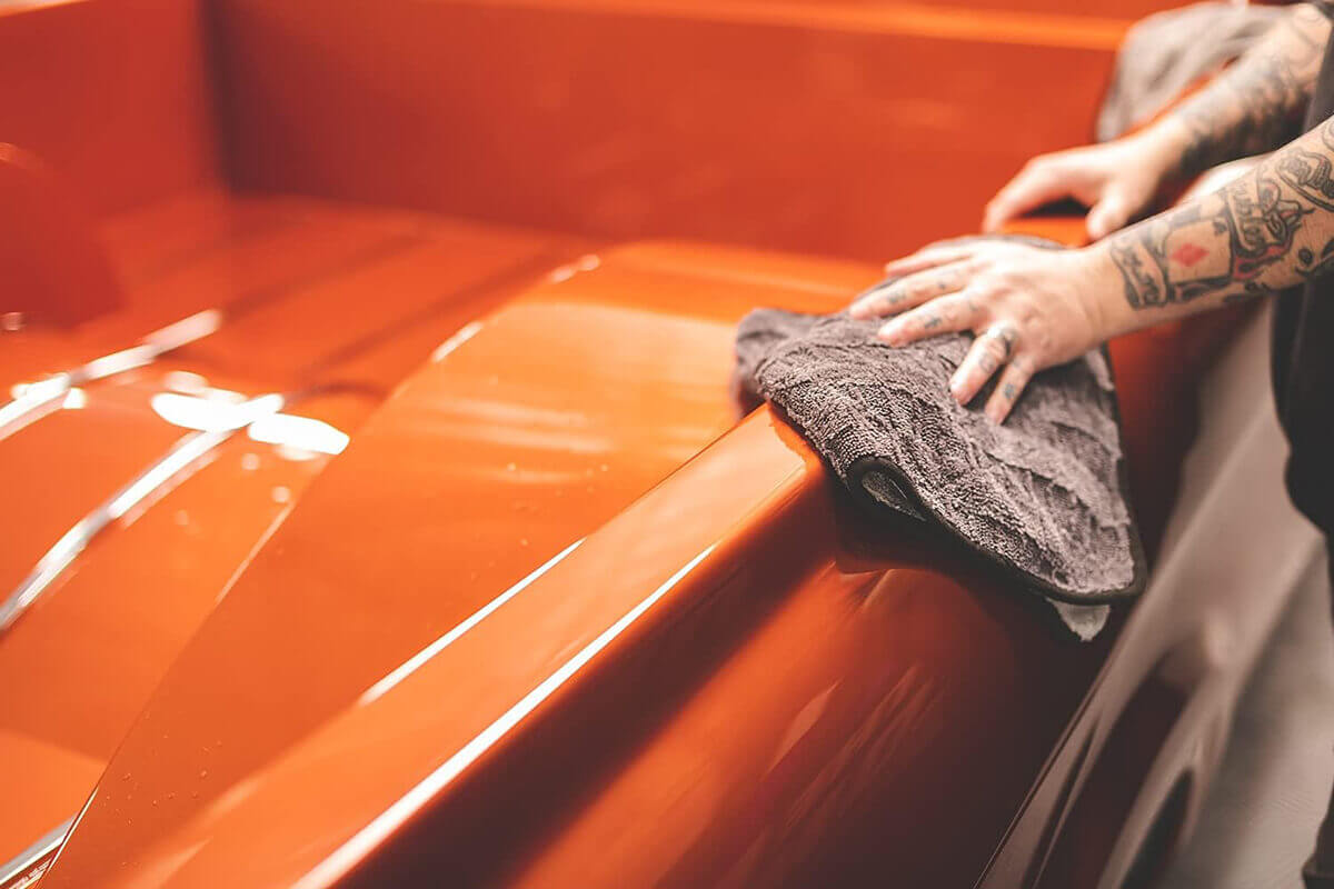 Twisted Loop & Fleece Combo Drying Towel - Super Absorbent Microfiber Car Detailing Towel for Cars, Motorcycles, Boats - Quick Dry, Scratch-Free, Reusable (Blue, 20