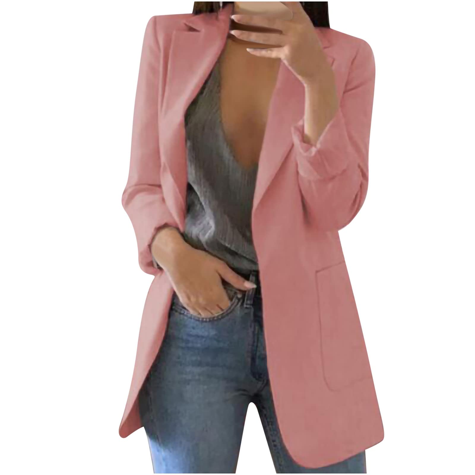 Plus Size Women's Trench Coat - Windproof Fashion Blazer Jacket for Spring & Autumn | Office Wear, Casual Outfits, Business Attire