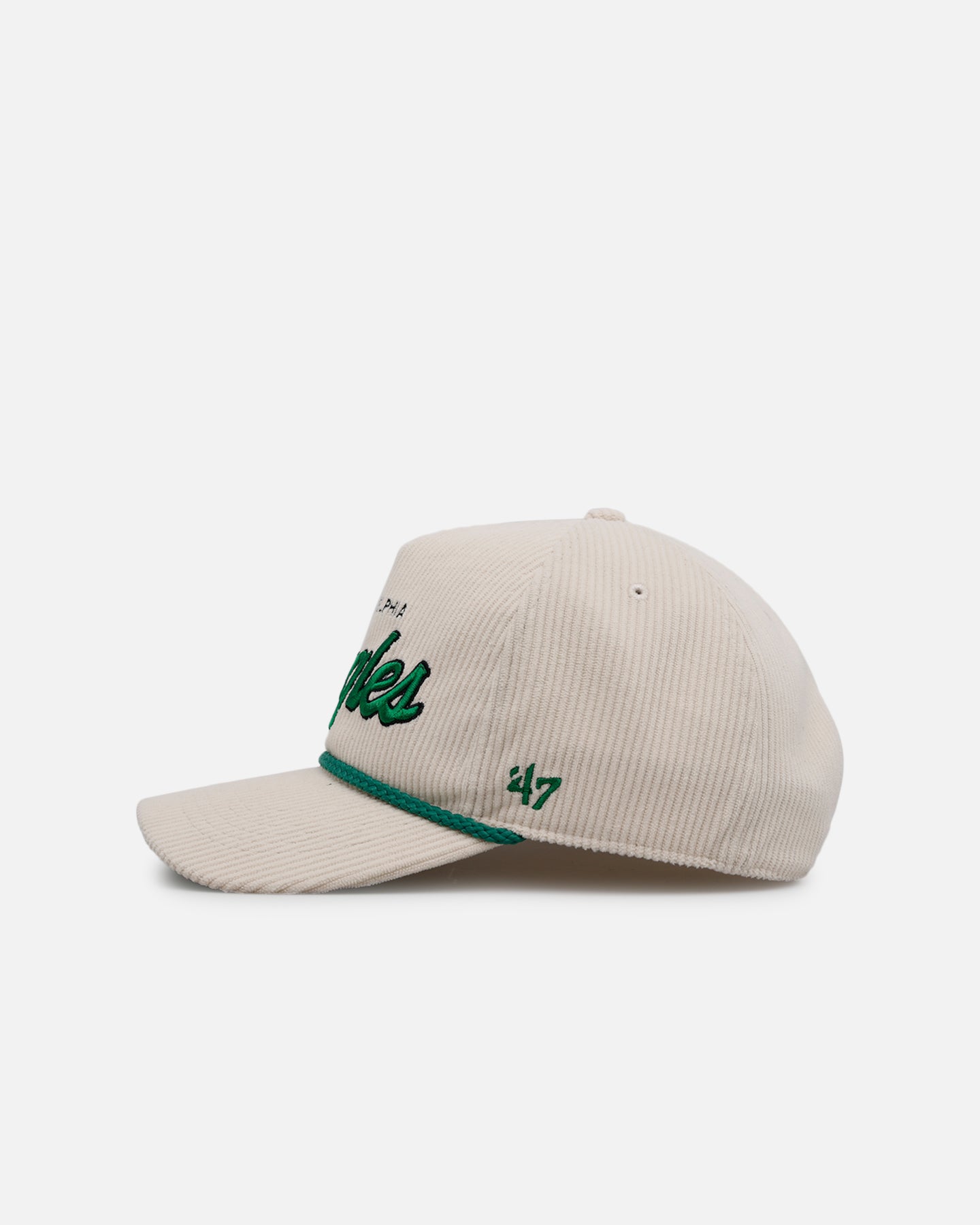 47 Brand Philadelphia Eagles 'Natural Script' Premium Hitch Corduroy Snapback Hat - Adjustable Baseball Cap for Men & Women - Perfect for Game Day, Sports Events & Casual Wear
