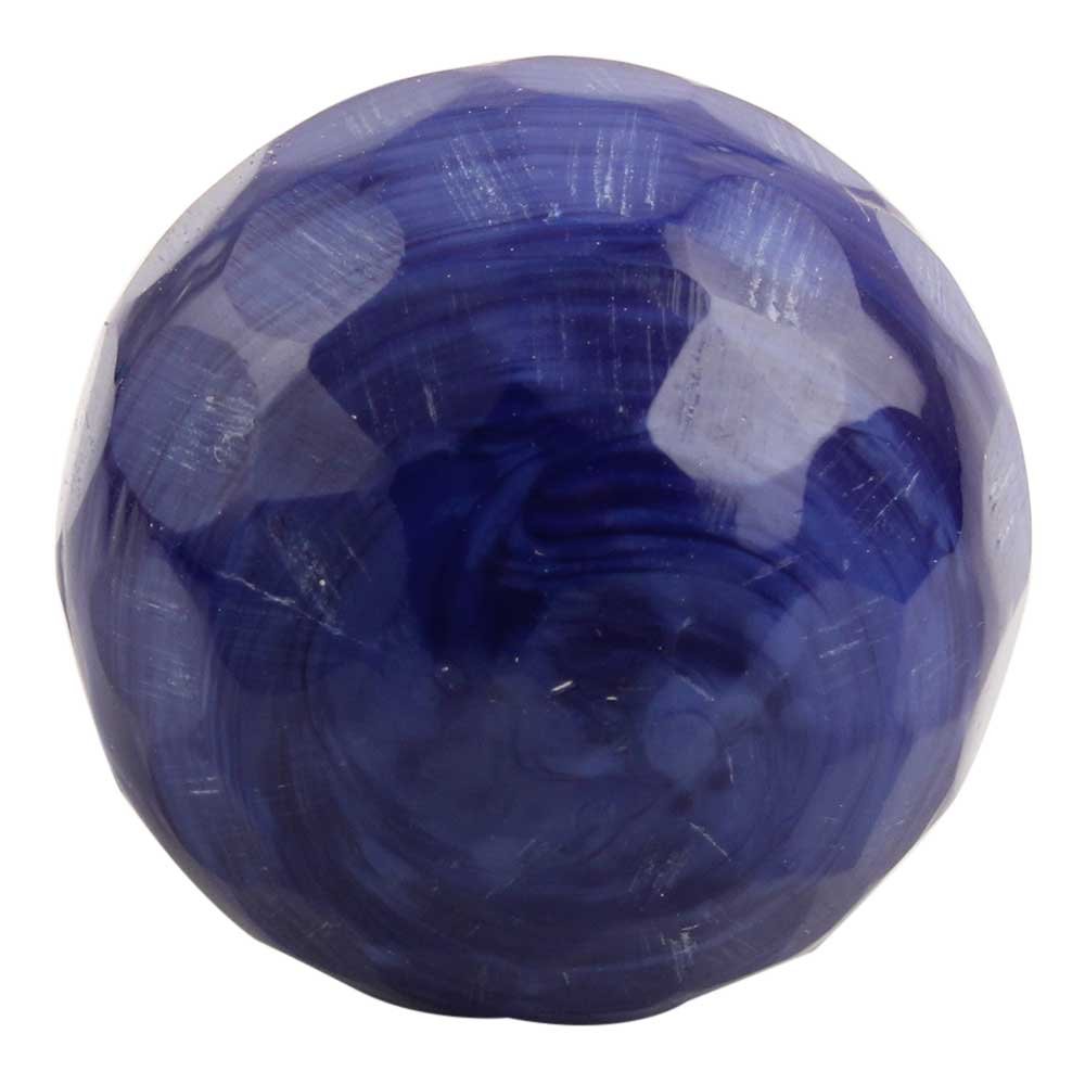 IndianShelf 14 Pack Blue Round Glass Cabinet Knobs - Elegant Dresser & Kitchen Drawer Pulls for Home Decor | Perfect for Bedroom Furniture, Bathroom Vanity & DIY Cabinet Upgrades