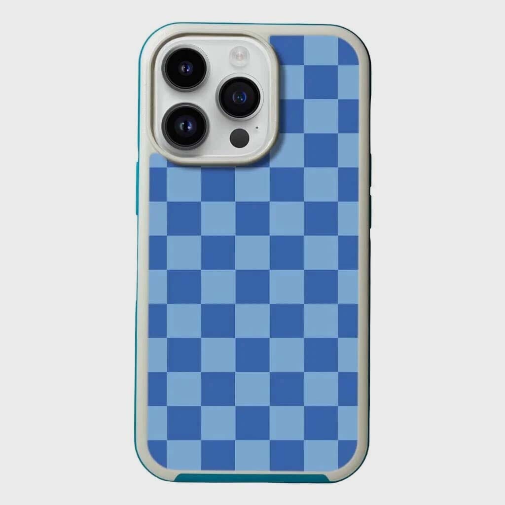 MagSafe iPhone 13 Pro Max Case - Blue Checkerboard Design, Slim Protective Cover with Strong Magnets for Perfect Alignment | Perfect for Everyday Use, Travel & Wireless Charging
