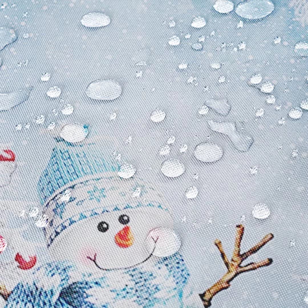 Waterproof Christmas Snowman Shower Curtain Set with Non-Slip Bath Rugs, Toilet Lid Cover & Bath Mat - Holiday Bathroom Decor Accessories for Festive Home Decor