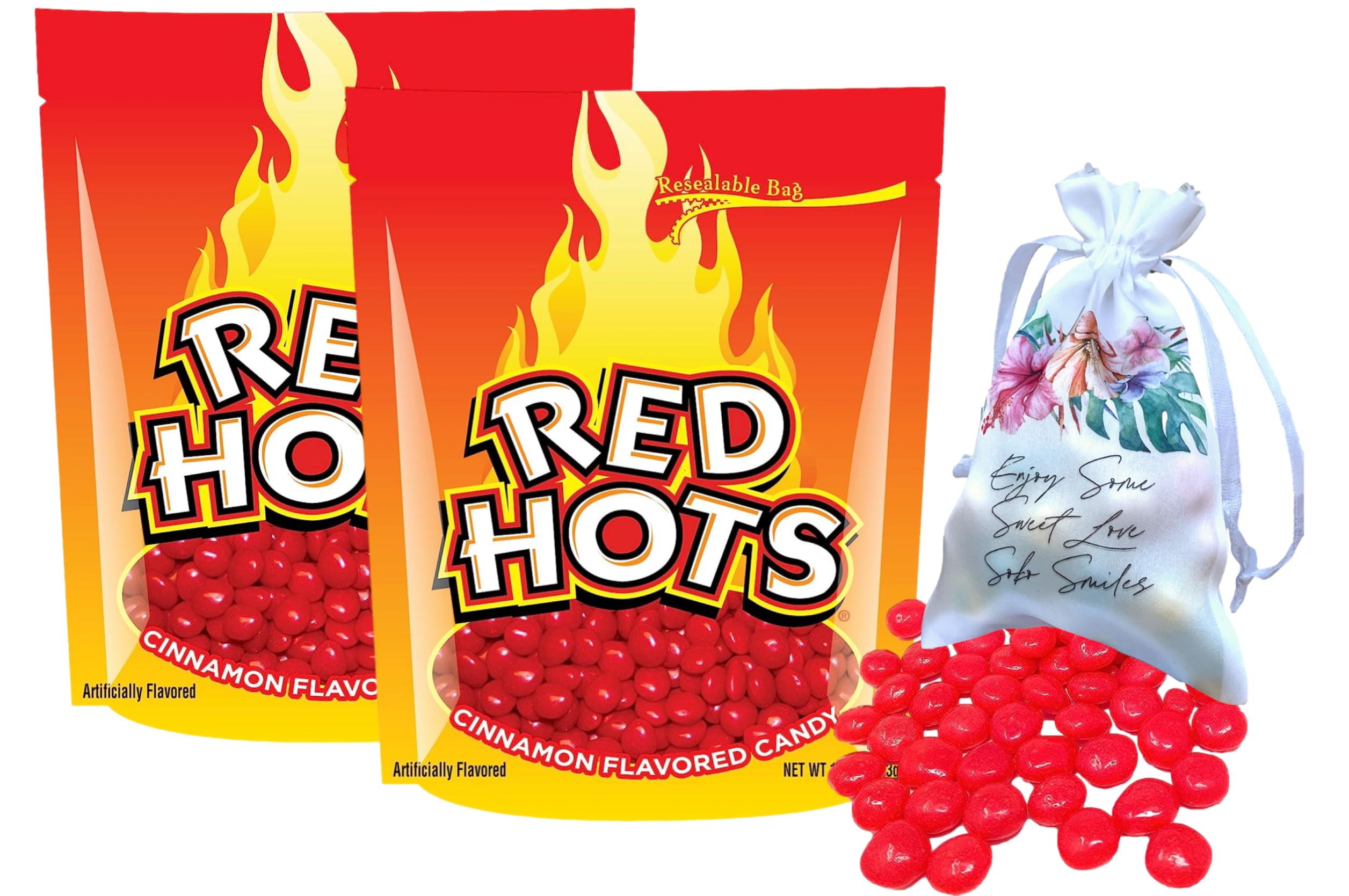 Original Red Hots Cinnamon Flavored Candy - 2 Bags (4.5 Oz Each) | Small Cinnamon Hard Candy | Perfect for Parties, Gifts & On-the-Go Snacking