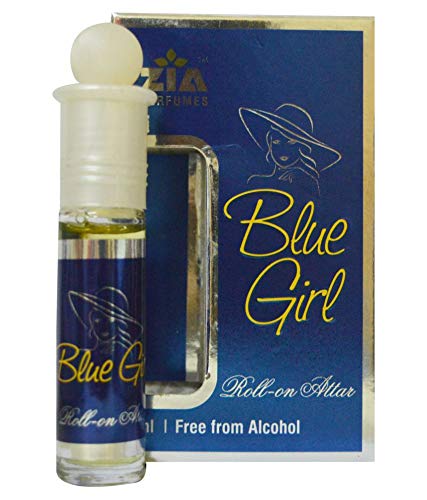 ZIA Blue Girl 8ml Roll-On Alcohol-Free Attar Perfume for Women - Long Lasting Fragrance Oil - Perfect for Daily Wear, Office & Special Occasions
