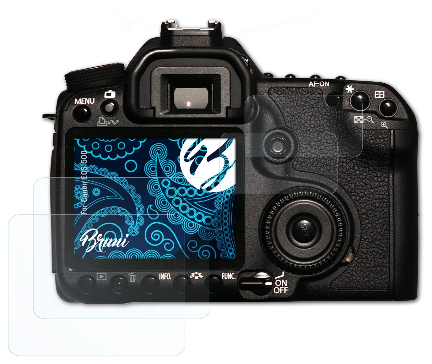 **Crystal Clear Screen Protector for Canon EOS 50D - 2 Pack - Anti-Scratch & HD Protection for DSLR Camera LCD Screens**    *(Perfect for outdoor photography, travel, and professional shoots to keep your LCD screen safe from scratches and damage.)*