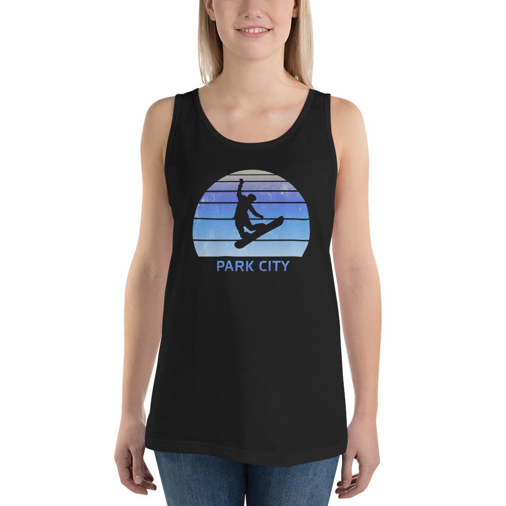 Vintage Park City Utah Snowboarding Fan Unisex Tank Top - Perfect for Ski Trips, Winter Sports & Casual Wear