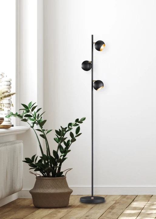 Modern Black Floor Lamp by Dakota - Stylish Lighting for Living Room, Bedroom, and Office Decor