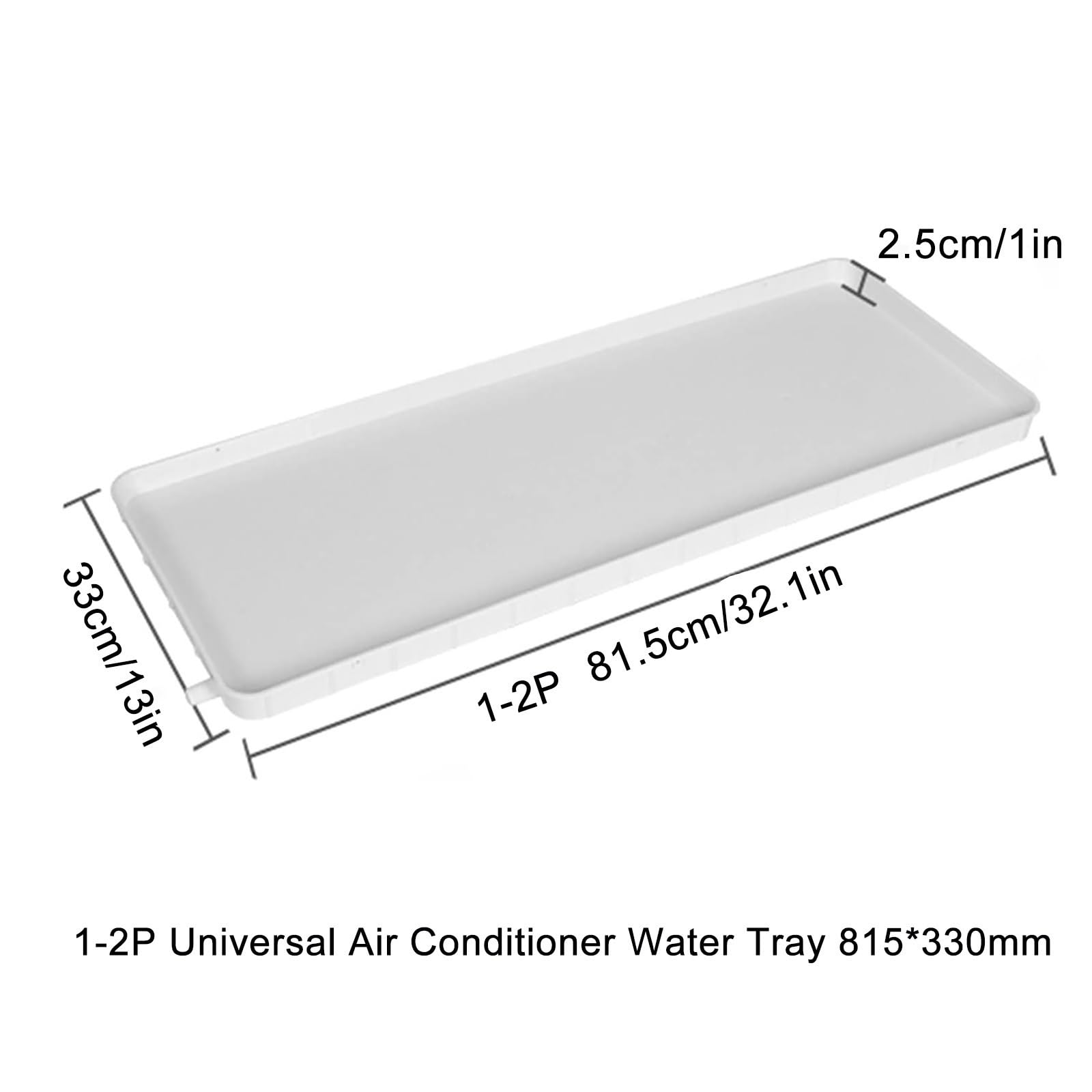 Air Conditioner Condensate Drain Pan - Indoor/Outdoor AC Unit Water Collection Tray with 10m Hose - Durable PP Plastic Drip Pan for Window AC Drainage System (1-2P, White) - Perfect for Home, Office & RV Cooling Maintenance