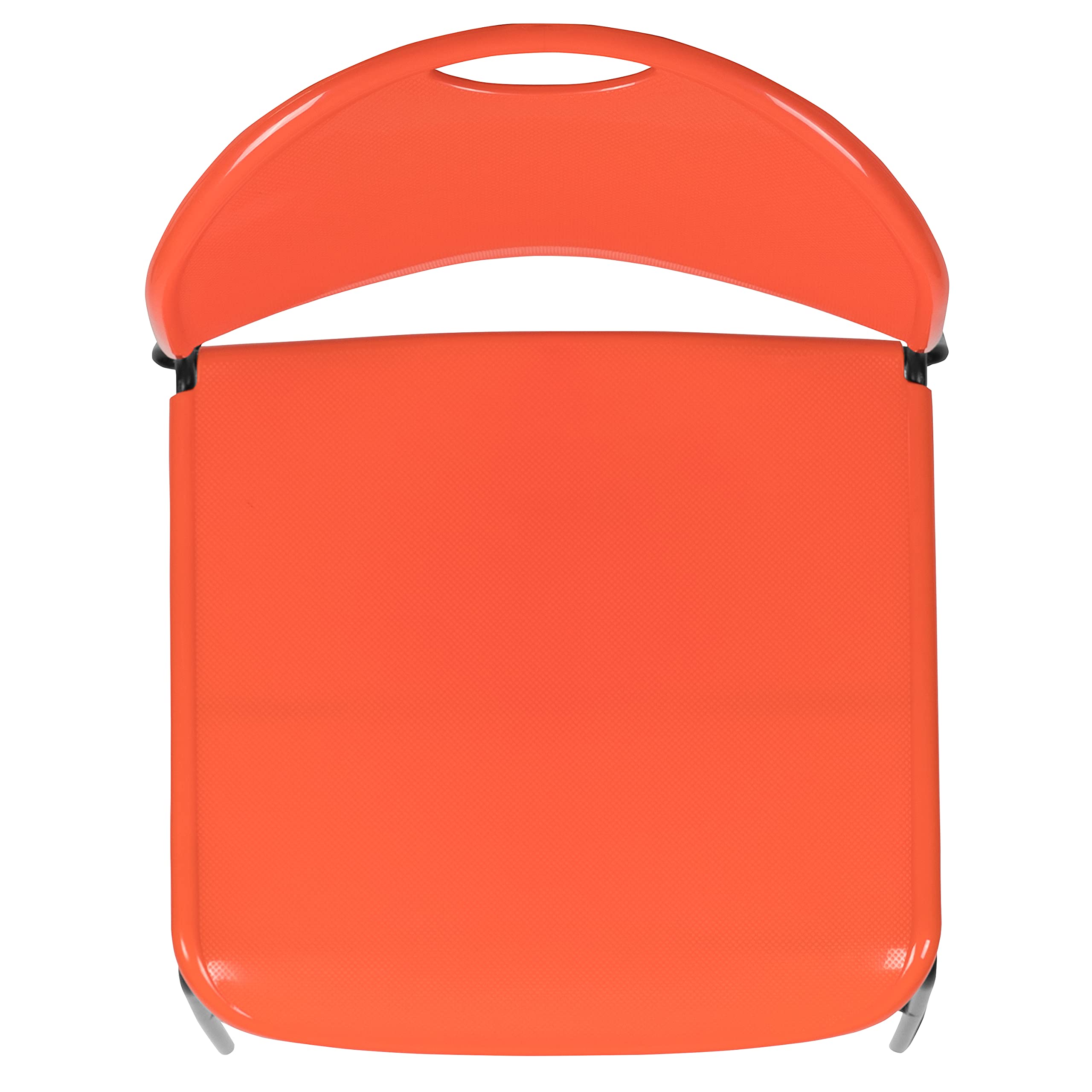 5 Pack Orange Ultra-Compact Stackable Chairs - Lightweight School & Office Chairs for Students, Guests, and Small Spaces - Perfect for Classrooms, Dorm Rooms, and Home Offices