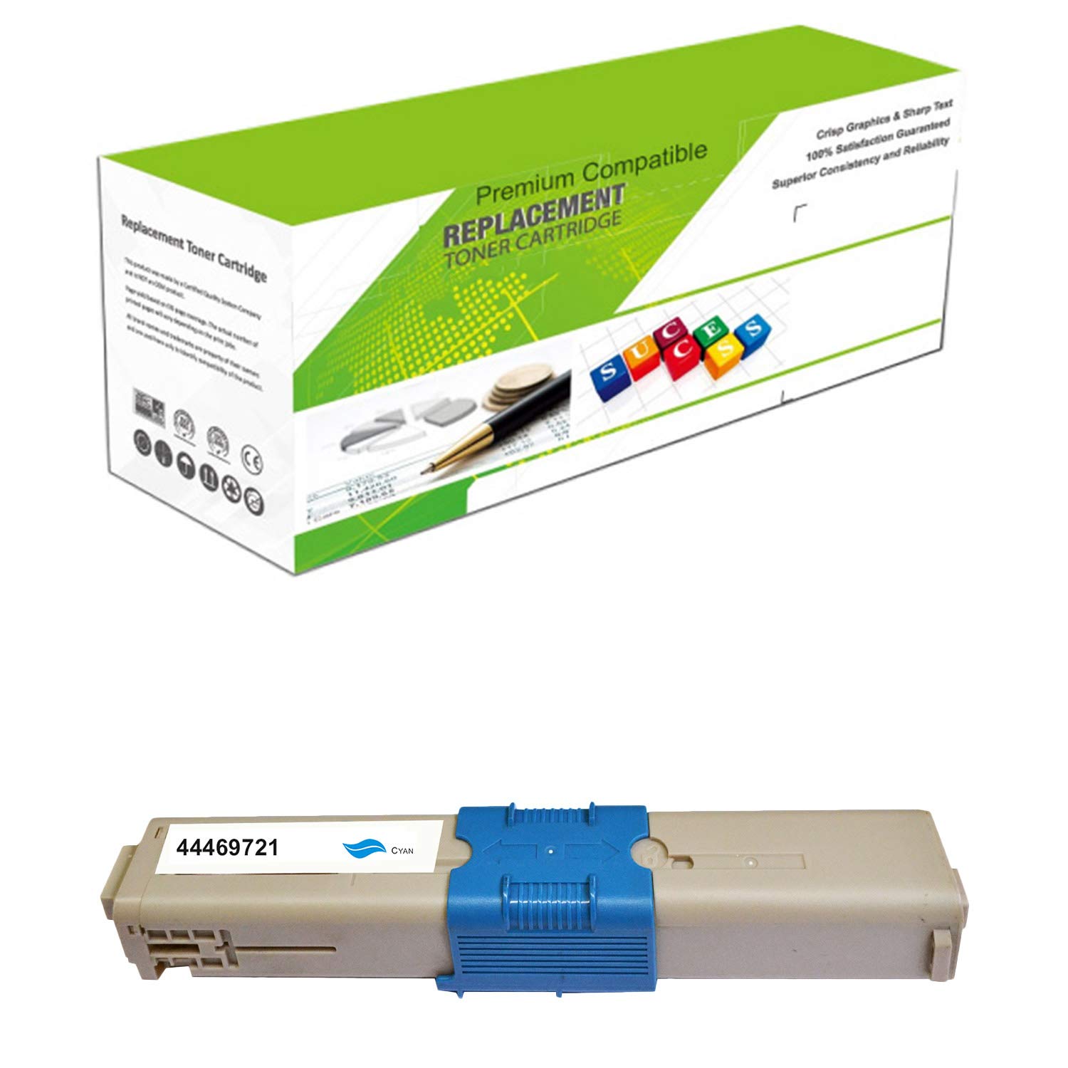 High-Quality Remanufactured Toner Cartridge Replacement for OKI 44469721 - Standard Yield Laser Printer Ink & Toner | Compatible with OKI Printers | Ideal for Home, Office & Small Business Printing Needs