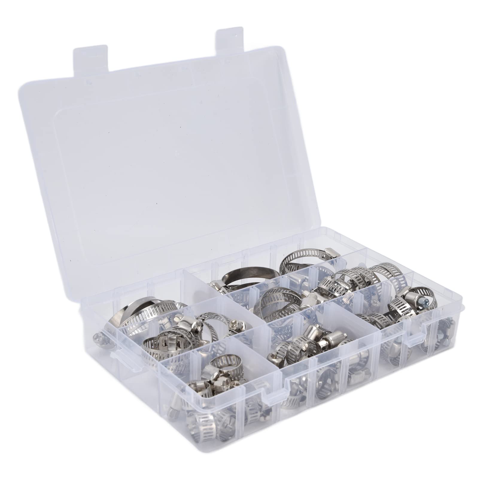 60Pcs Flexible Hose Clamps - Heavy Duty Tube Clips for Automotive, Plumbing & DIY Projects - Easy Installation, Secure Fit for Pipes, Hoses & Cables