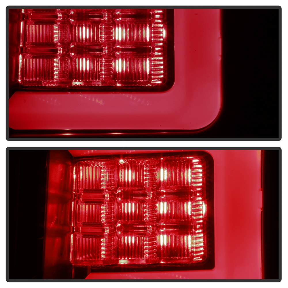 ACANII LED Tail Lights for 2007-2010 Jeep Grand Cherokee - Black Housing with Smoke Lens - Brake Light Assembly Pair (Left+Right) - Enhanced Visibility & Style for Off-Roading & Night Driving