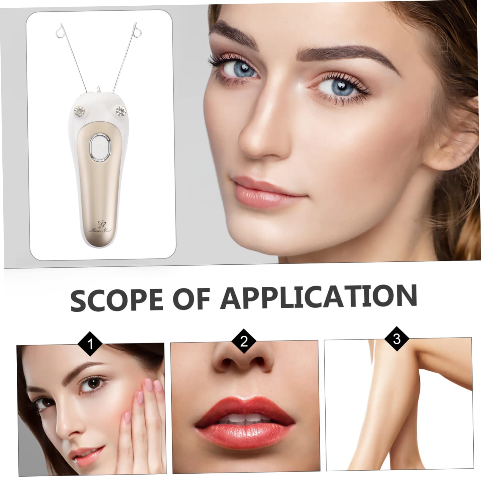 DOITOOL Electric Facial Hair Remover for Women - USB Rechargeable Eyebrow & Face Shaver Trimmer Epilator - Perfect for Travel, Home & Salon Use