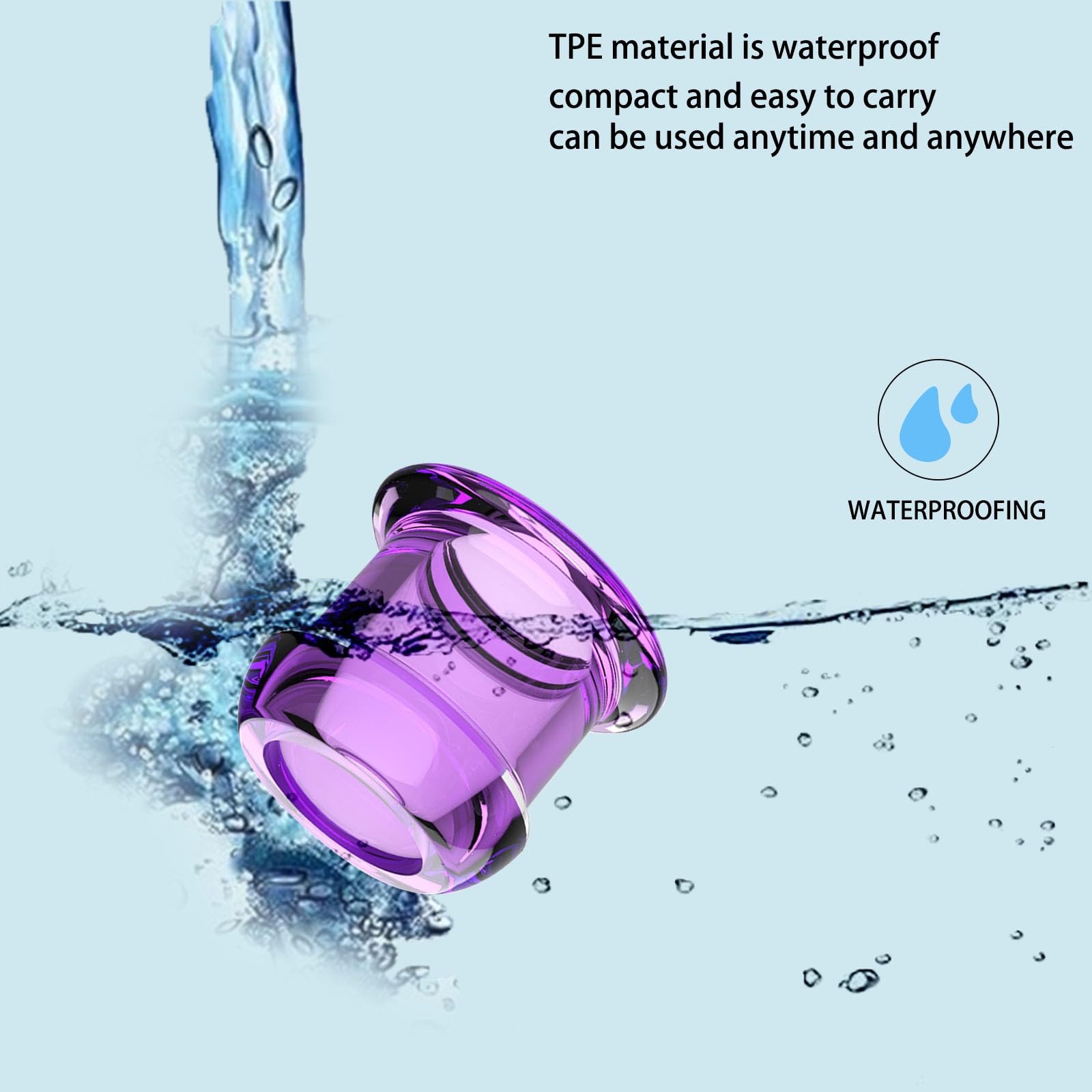 AMAZBEE Transparent Hollow Anal Plug with Expansion Speculum, Wide Base Vaginal Dilator, Enema Anal Tunnel Sex Toy for Women & Men (Small) - Perfect for Solo Play, Couples & BDSM Exploration