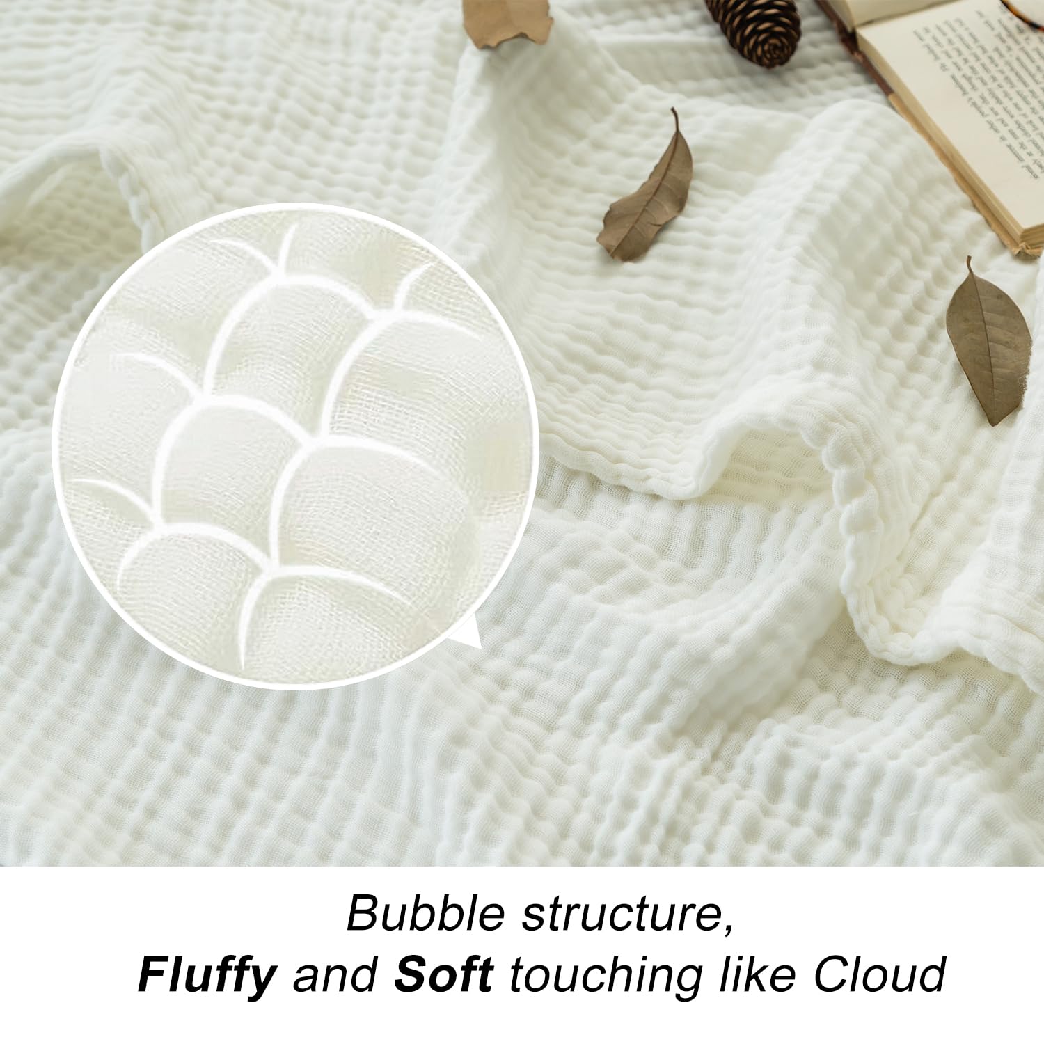 EMME 100% Cotton Muslin Thermal Blanket 60