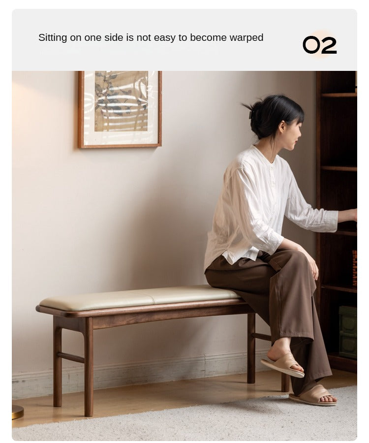 Premium Black Walnut Solid Wood Tea Stool - Handcrafted Rustic Side Table for Living Room, Bedroom, or Garden - Perfect for Tea Ceremonies, Plant Stand, or Decorative Accent