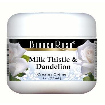 Organic Milk Thistle & Dandelion Root Cream - 2oz Herbal Skin Care (3-Pack) | Natural Face & Body Moisturizer for Dry Skin, Eczema Relief & Anti-Aging | ZIN:512996