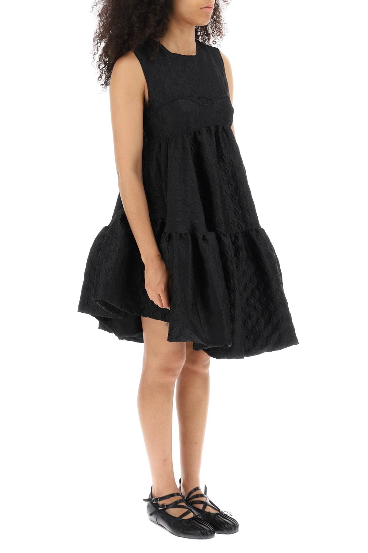 Cecilie Bahnsen 'Divya Louise' Short Balloon Dress - Women's Floral Puff Sleeve Mini Dress for Weddings, Parties & Special Occasions