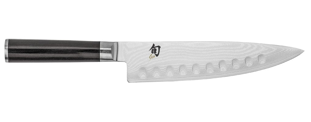 Shun Classic 8-Inch Chef's Knife - Granton Edge Japanese Kitchen Knife for Professional Chefs & Home Cooking - Perfect for Slicing, Dicing & Chopping Vegetables, Meat & Herbs