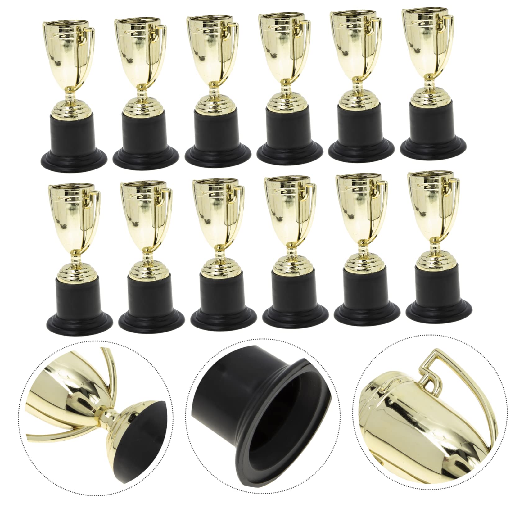 BESPORTBLE 60 Pcs Plastic Trophy Awards for Kids - Winner Trophies for Sports, Games & School Competitions - Perfect for Birthday Parties, Classroom Rewards & Sports Events