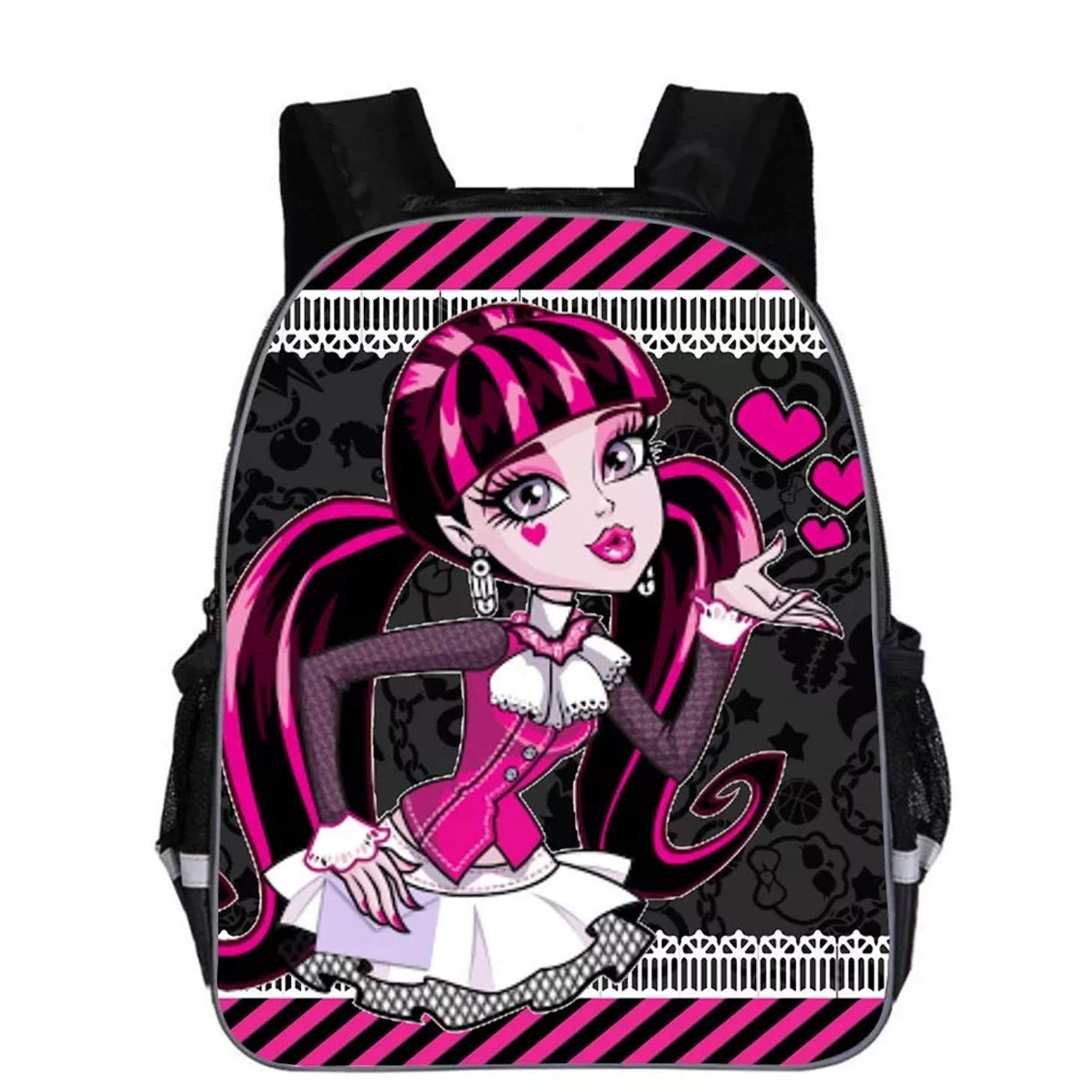 Monster High Canvas Backpack for Kids - Lightweight Unisex School Book Bag with Side Pockets | Perfect for School, Travel & Daily Use