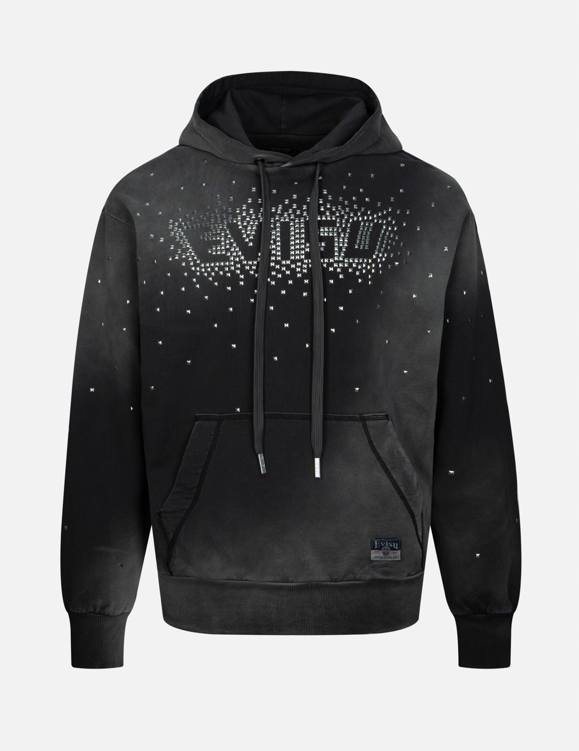 Premium Metallic Heat Pressed EVISU Logo Loose Fit Hoodie for Men & Women - Streetwear Fashion, Casual Wear & Urban Style