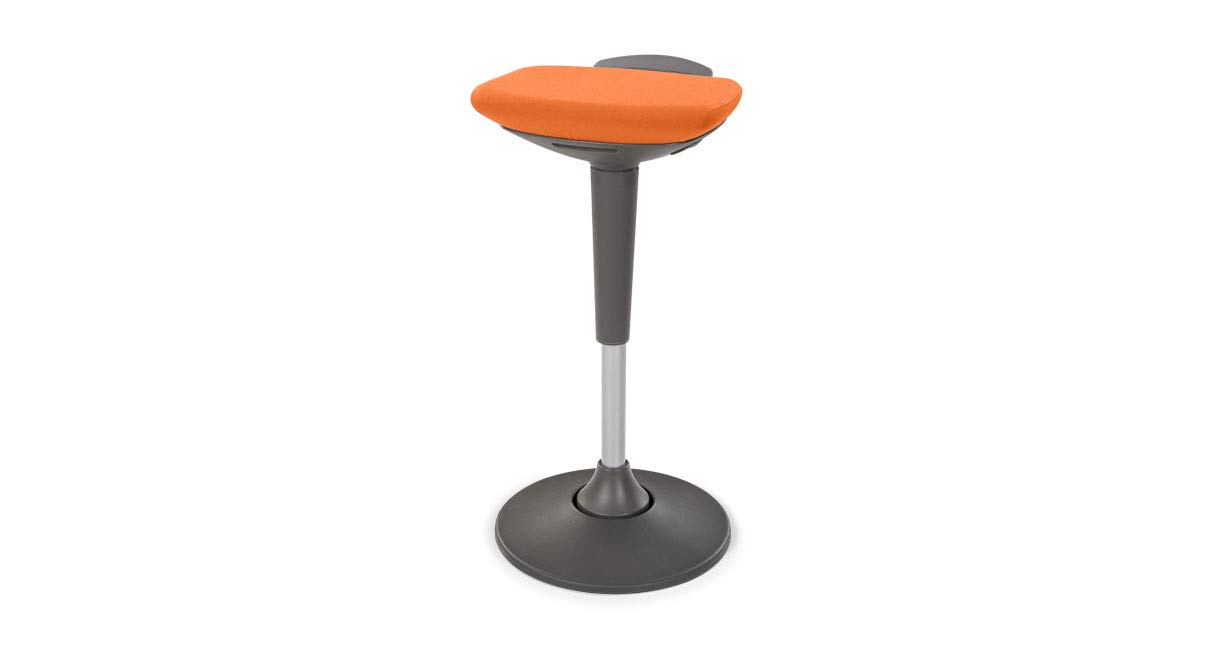 UPLIFT Desk - Starling Stool (Orange) | Adjustable Height Stool for Home Office & Workspace | Ergonomic Seat for Standing Desks, Kitchen Islands & Workstations
