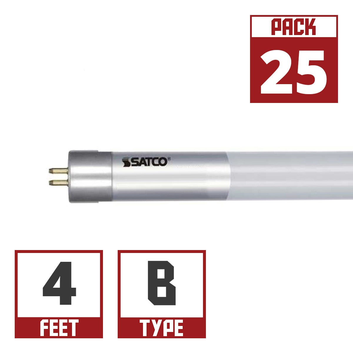 4ft T5 LED Tube Light - 25W, 3400 Lumens, 5000K Daylight White, Ballast Bypass, Single/Dual End Power - Energy Efficient Replacement for Fluorescent Lights in Garages, Warehouses & Offices