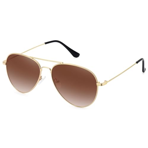 Golden Frame Brown Lens